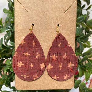 Cork/leather earrings